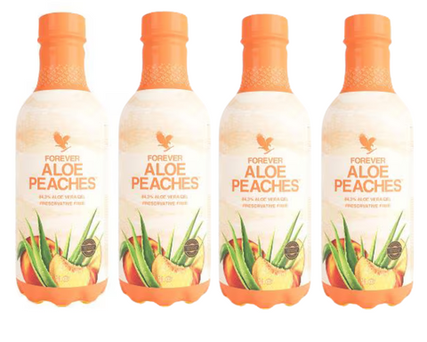 4-PACK Forever Aloe Peaches - 4 x 1 Liter kopen bij 4everaloevera.nl
