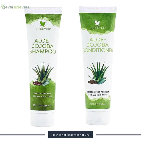 Ervaar de Magie van Gezond en Glanzend Haar met het Forever Aloe Jojoba Combi Pack!