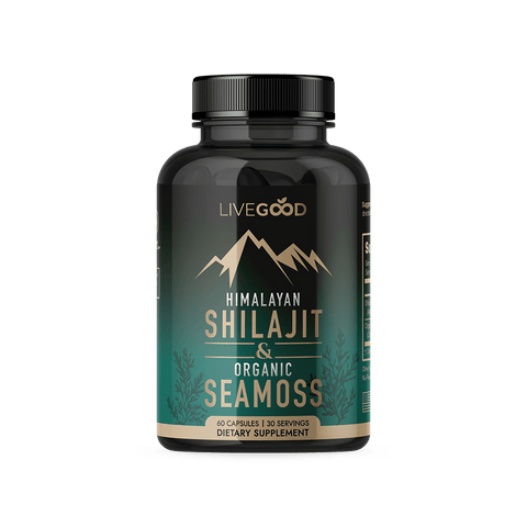 LiveGood Himalaya Shilajit + Muschio marino biologico