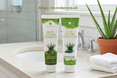 aloe jojoba shampoo en conditioner kopen met 15% korting op 4everaloevera.nl
