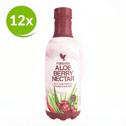 12-Pack Forever Aloe Berry Nectar voordeelbundel met aloë vera drank cranberry appel