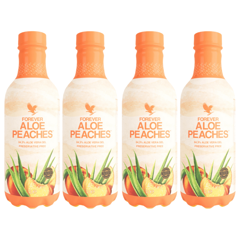 4-PACK Forever Aloe Peaches - Buy 4 x 1 Liter at 4everaloevera.nl