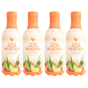 4-PACK Forever Aloe Peaches - 4 x 1 Liter kopen bij 4everaloevera.nl