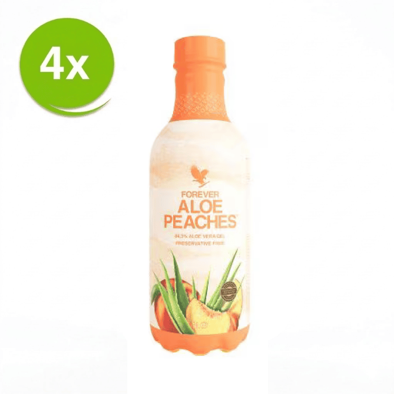 Voordeelpakket Forever Aloe Peaches - 4 stuks - Aloë Vera drank met natuurlijke perzikpuree