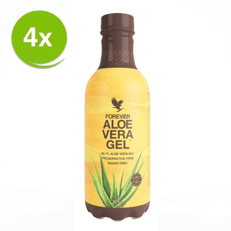 Voordeelpakket Forever Aloe Vera Gel - 4 stuks - Pure Aloë Vera drank (99,7% puur)