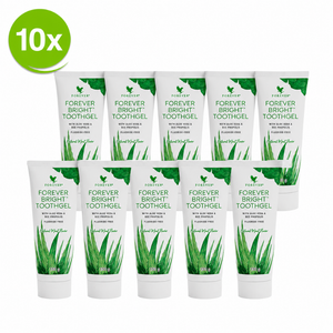 Forever Bright Toothgel 10-Pack Voordeelbundel met aloë vera en propolis