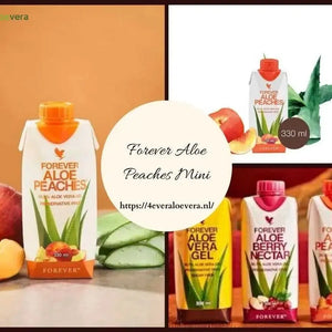 Emportez l'été avec vous : Forever Aloe Peaches Mini, riche en Aloe Vera et en vitamine C !