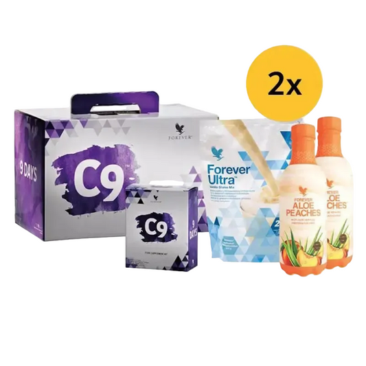 forever c9 pêches vanille double pack