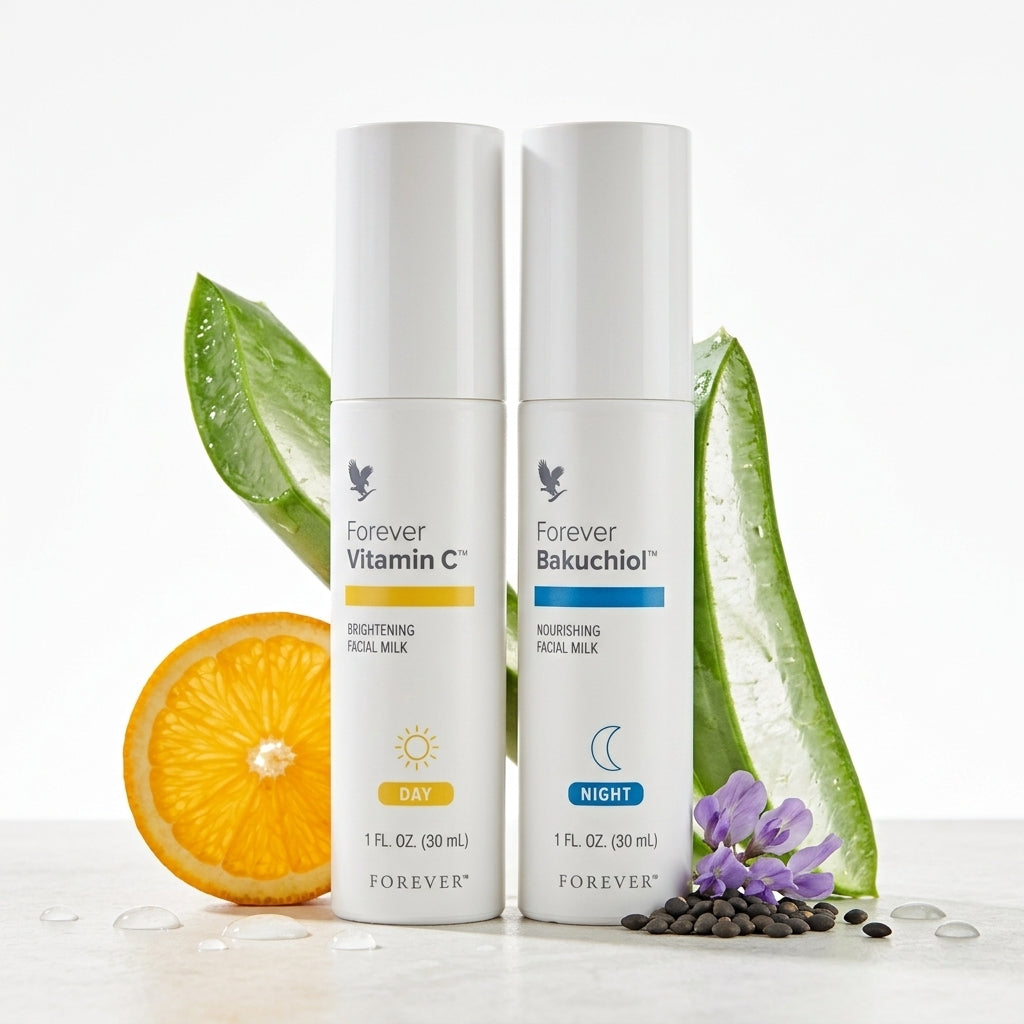 Forever Dag en Nacht huidverzorgingsset met vitamine C en bakuchiol