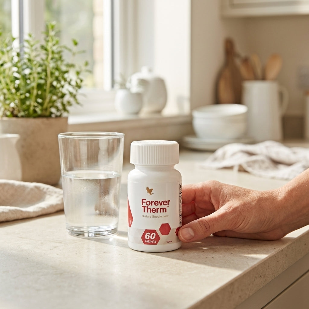 Forever Therm supplement met groene koffie en kruidenformule