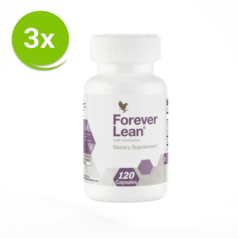 Forever Lean Capsules 3er Vorteilspaket mit Chrom und Pflanzenfasern