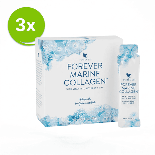 Forever Marine Collagen 3 pack voordeelbundel met viscollageen, vitamine C en zink