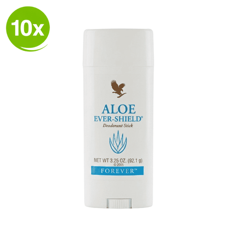 Aloe Ever-Shield Deodorant 10-Pack met aloë vera voor milde verzorging - familypack
