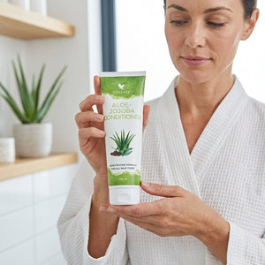 Aloe-Jojoba Conditioner con aloe vera para un cabello flexible y brillante