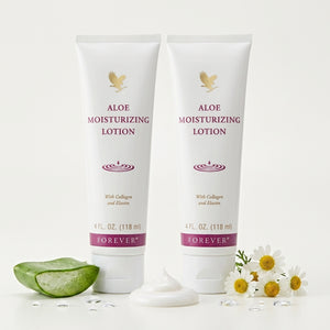 Forever Aloe Moisturizing Lotion 2-Pack met elastine voor zachte huid
