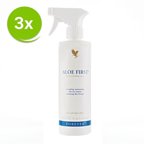 Paquete económico de 3 paquetes de Forever Aloe First Spray con aloe vera y propóleo