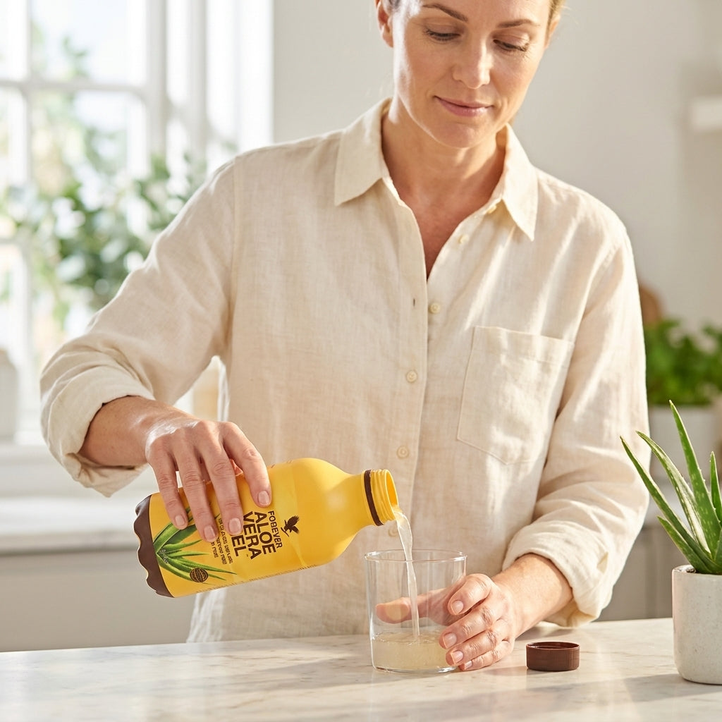 Forever Aloe Vera Gel als onderdeel van een gezonde leefstijl, fitness- en dieetondersteuning