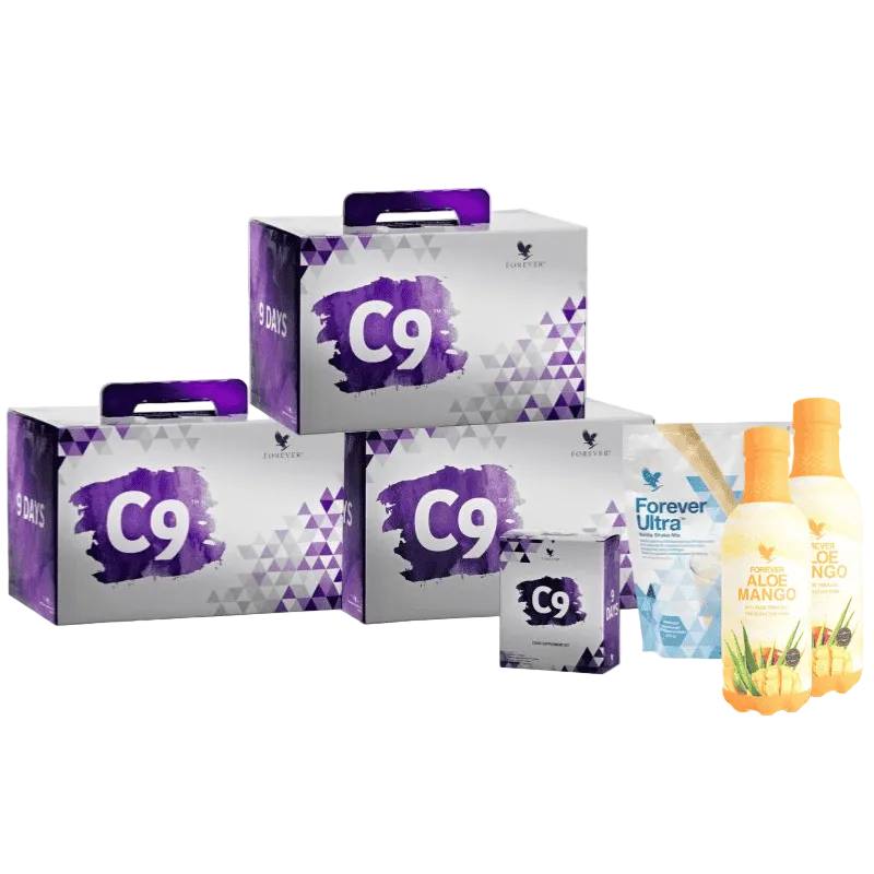 Forever C9 Preiswerte Entgiftungskur im 3-Pack mit Mango und Vanille