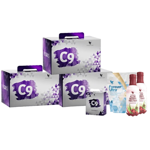 Forever C9 Berry Nectar en Vanilla duo detox pakket 3-pack