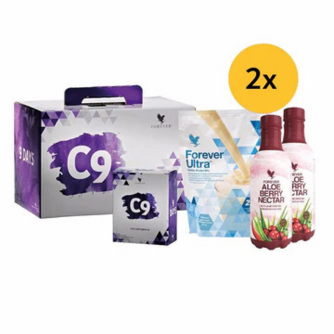 forever C9 detox kuur aloe berry drank dubbele verpakking