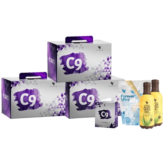 Forever C9 Aloe Vera Gel et traitement détox en pack de 3 avantages à la vanille