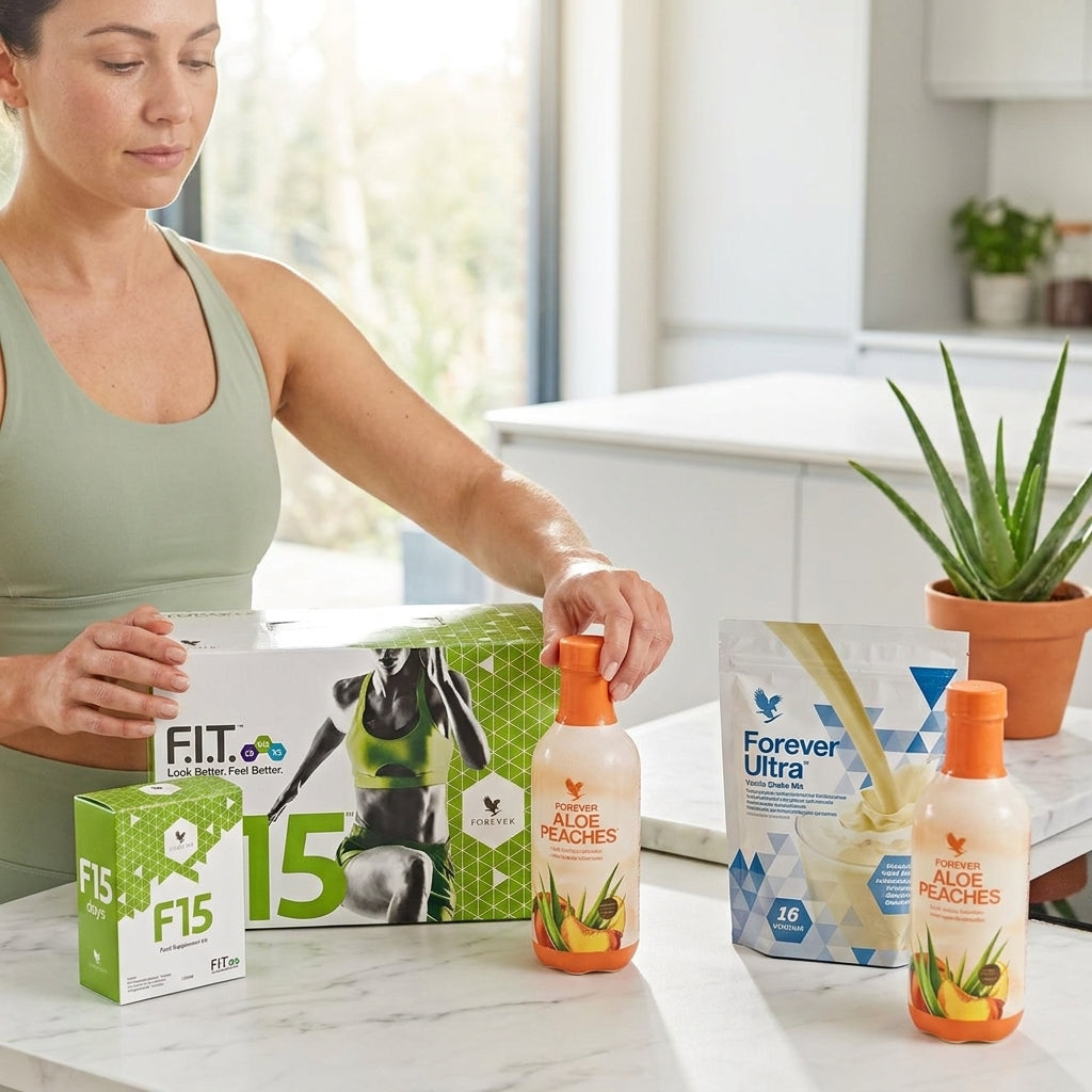 Forever Living F15 Peach Vanilla maaltijdshake met hoogwaardige eiwitten