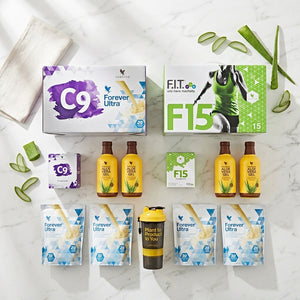 Forever Living C9 detox en F15 fitness programma bundel met supplementen | 4everaloevera