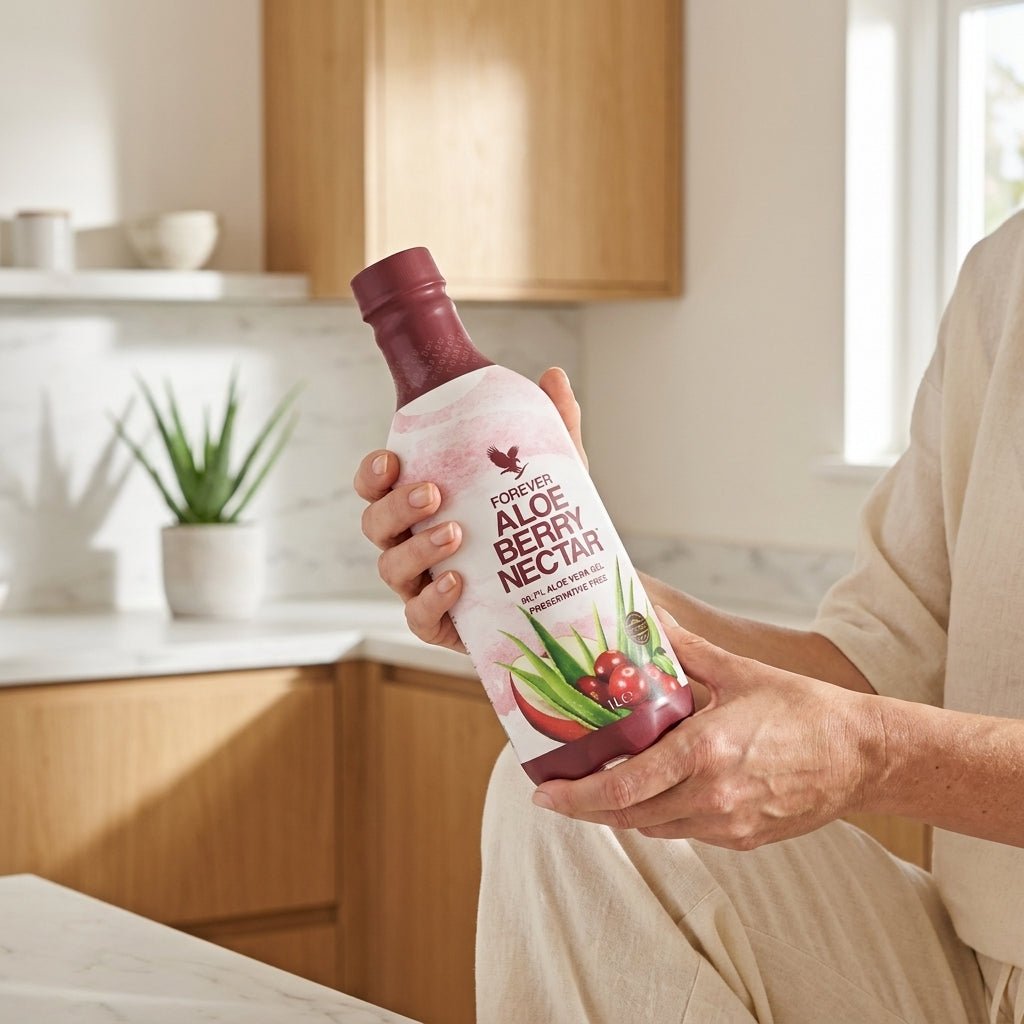 Forever Aloe Berry Nectar compléter avec des jus de fruits naturels