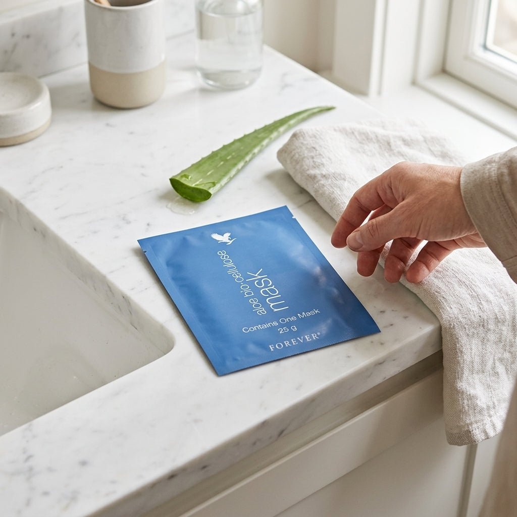 Forever Living Mascarilla de Biocelulosa de Aloe para una piel fresca y radiante