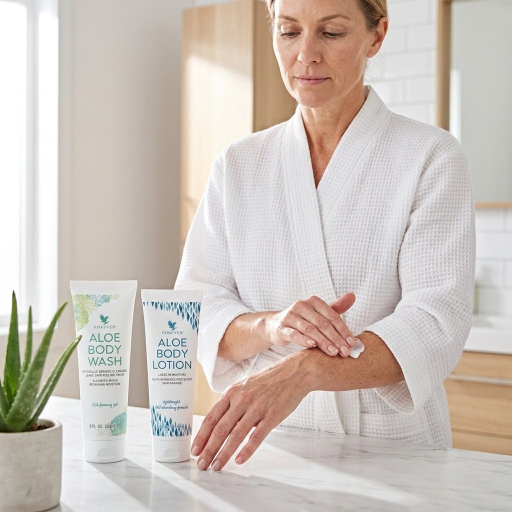Forever Aloe Body Wash & Lotion discount bundle with moisturizing care