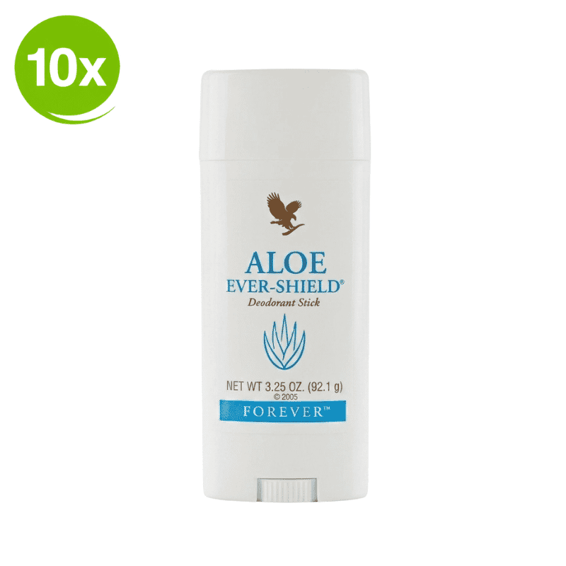Aloe Ever-Shield Confezione da 10 deodoranti con aloe vera per una cura delicata - confezione famiglia