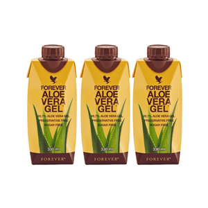 Confezione tripla Forever Aloe Vera Gel Mini bevanda all'aloe vera con ingredienti naturali