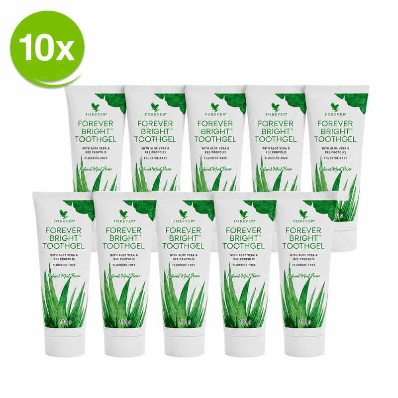 Forever Bright Toothgel 10er Vorteilspaket mit Aloe Vera und Propolis