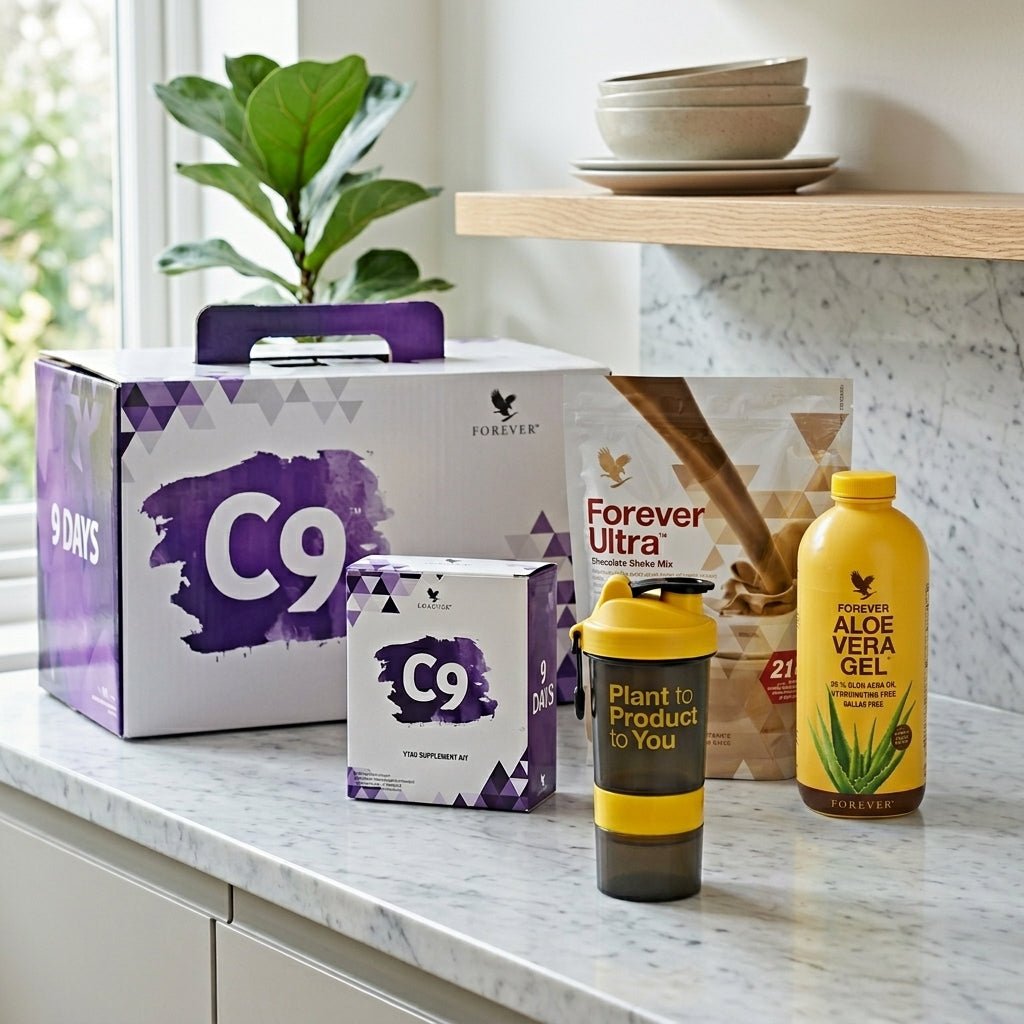 Forever C9 Frullato nutrizionale Gel Cioccolato per Clean 9 programma incluso agitare la tazza