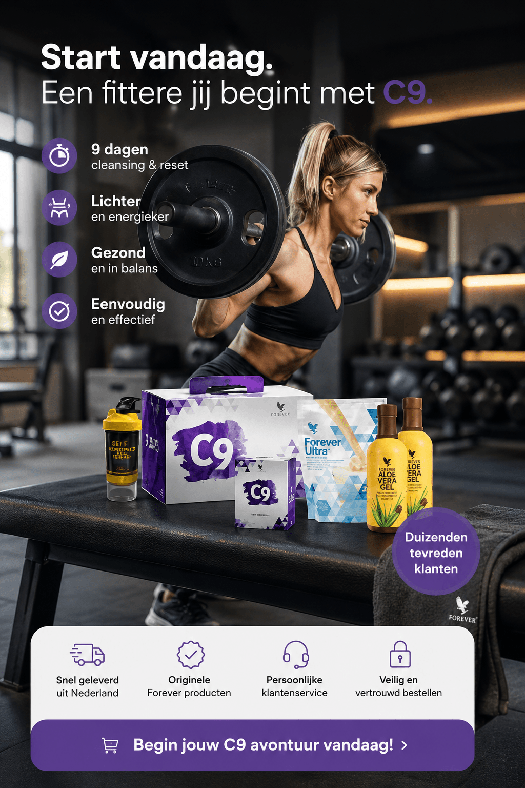 Coda oggi. Un installatore con cui iniziare Forever C9 curare. Ora con uno sconto del 15%. 4everaloevera