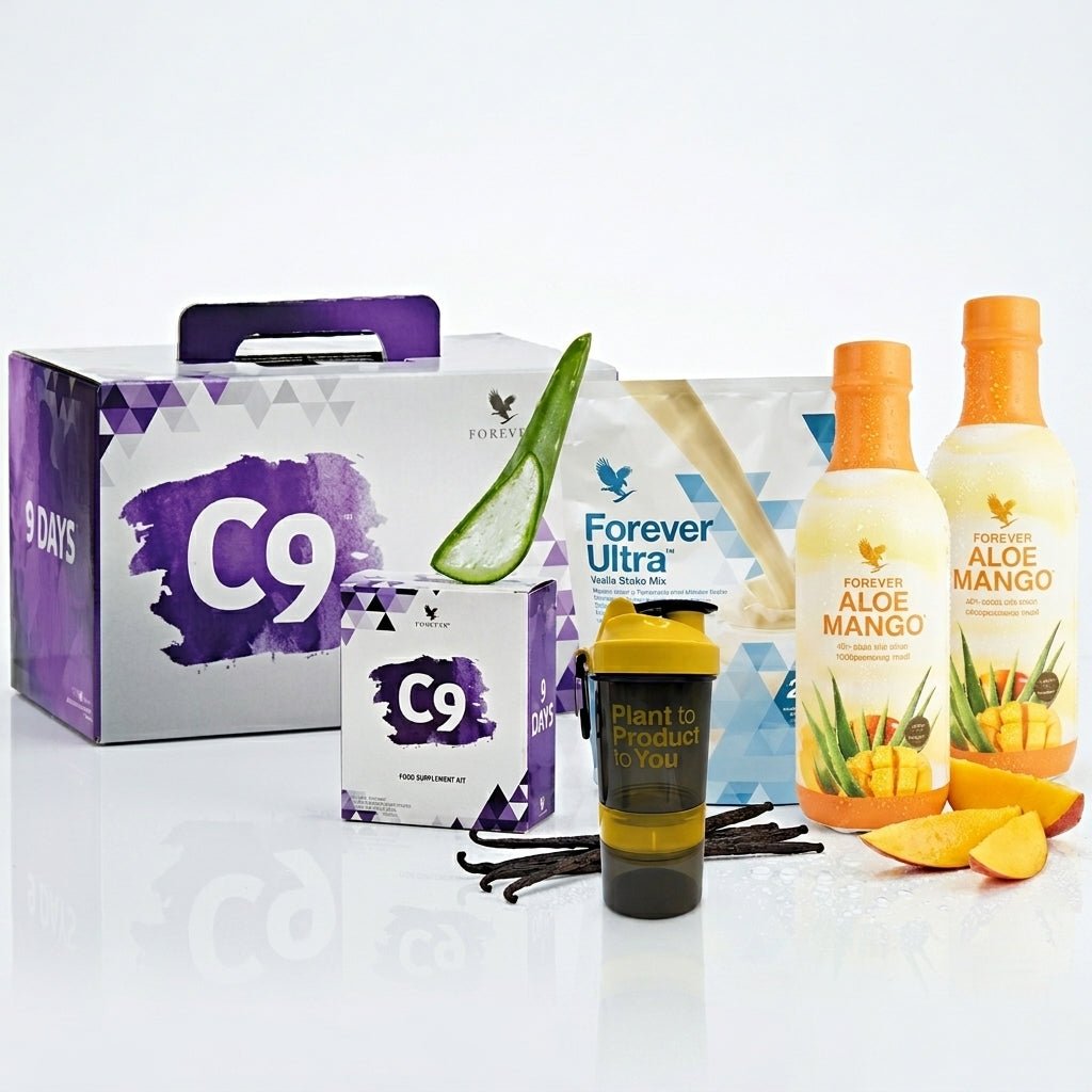 Forever C9 Mango Vaniglia incl. shaker e integratore per un'alimentazione consapevole ed equilibrata