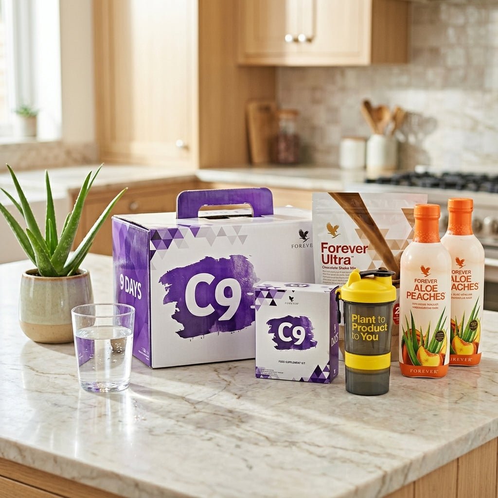 Forever C9 Frullato di pesche e cioccolato con gusto cremoso di cioccolato incl. shaker