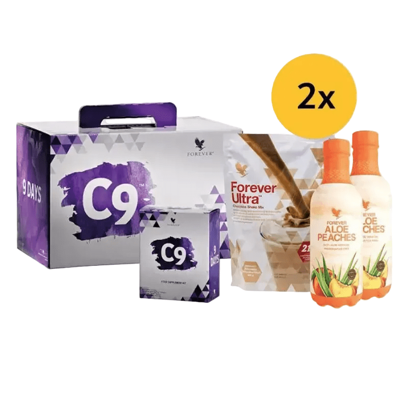Forever C9 - Cioccolato alla pesca - Confezione combinata 4everaloevera