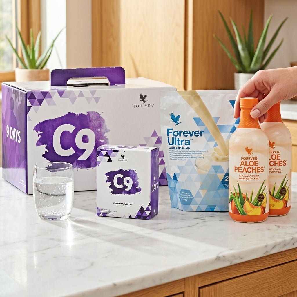 Forever C9 Frullato nutrizionale alle pesche e alla vaniglia Clean 9 programma