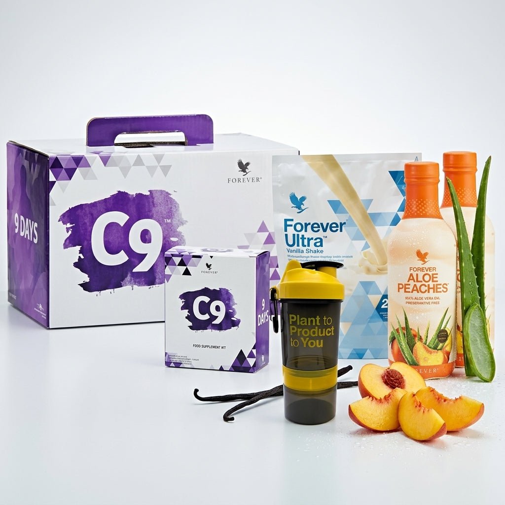 Forever C9 Acquista frullato di pesche e vaniglia con gusto cremoso incl. shaker online adesso con uno sconto del 15%. 4everaloevera