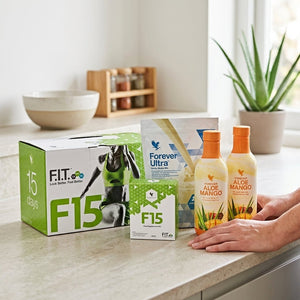 Forever F15 Mango-Vanille-Ergänzungsmittel mit Eiweiß, Ballaststoffen und Vitaminen