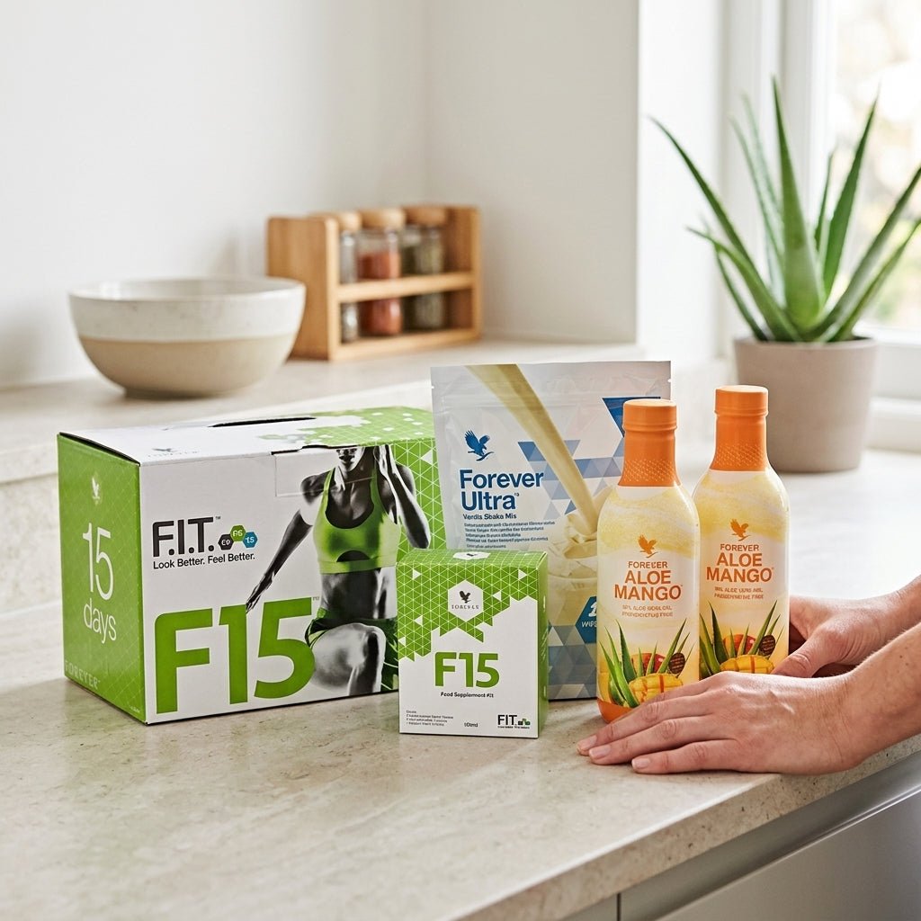 Forever F15 Mango-Vanille-Ergänzungsmittel mit Eiweiß, Ballaststoffen und Vitaminen