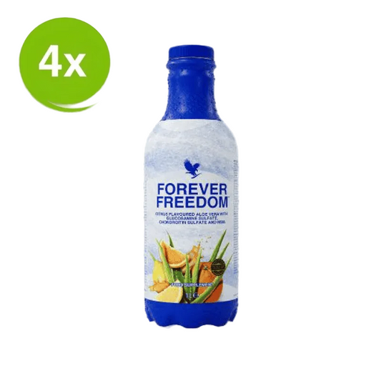 Forever Freedom Value Pack - 4 Bottles - Aloe Vera Drink for Joint Health