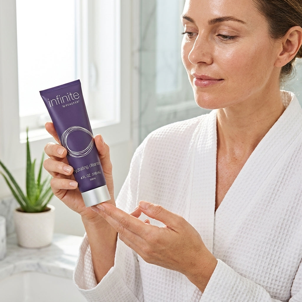 Infinite by Forever Hydrating Cleanser verwijdert vuil, make-up en onzuiverheden