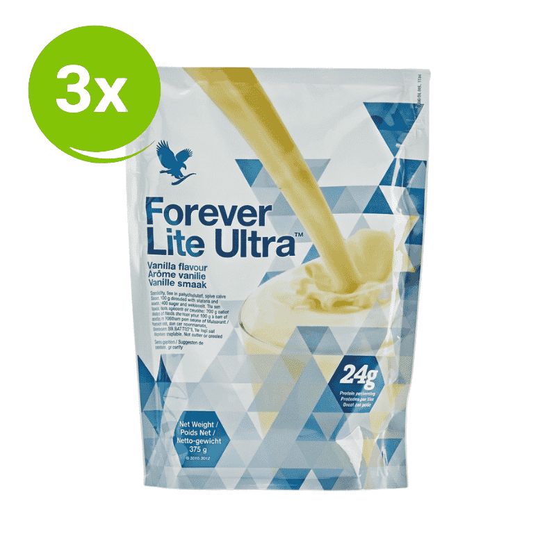 Forever Lite Ultra Vanilla Shake 3er-Pack proteinreicher Mahlzeitenshake im Vorteilspaket