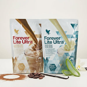 Forever Lite Ultra Pacchetto frullato alla vaniglia e cioccolato con proteine e vitamine