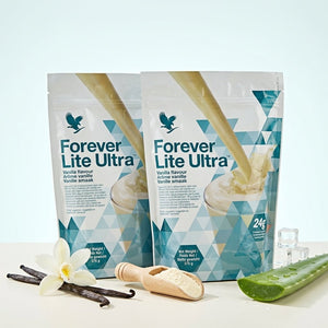 Forever Lite Ultra Shake protéiné à la vanille, pack de 2 avec vitamines et minéraux