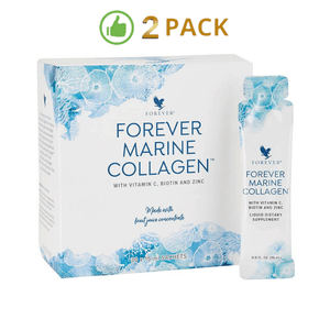 Forever Marine Collagen x 2er-Pack – Verbessern Sie Ihre Haut, Haare und Nägel mit Fischkollagen und Pflanzenextrakten