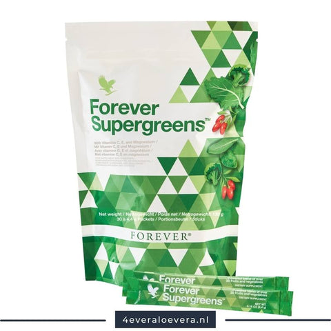 Voel je Vitaal met Forever Supergreens™: Een Krachtige Mix van Groenten, Fruit en Aloë Vera!