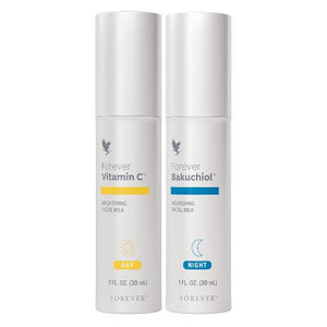 Forever Dag-tot-Nacht Duo Set met Forever Vitamin C en Forever Bakuchiol huidverzorging